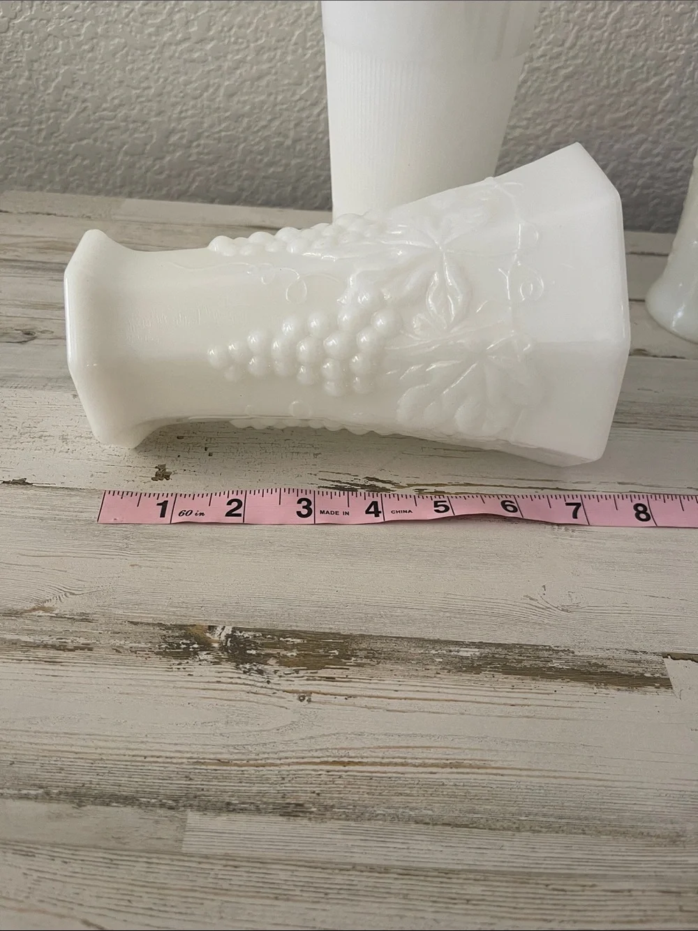 Vintage White Milk Glass Bud Vase Lot Set of 3